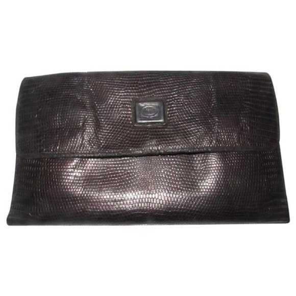GUCCI Vintage Brown Snakeskin XL Checkbook - Picture 1 of 12